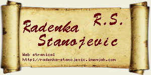 Radenka Stanojević vizit kartica